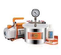 BACOENG Vacuum degassamento Kit 6.8 litri - Pompa per il vuoto monostadio 85 Lt/min