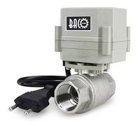 BACOENG Valvola Motorizzata AC110/230V 2 Vie 3/4" DN20 Acciaio Inox Elettrica Valvola a sfera Motorizzata Elettrovalvola Con spina NC