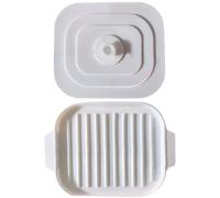 Bacon Cooker 11x8.2x0.8 '' Tanzino a microonde Sicuro e rapido pancetta silicone con coperchio ＆ non gestisce nessun vassoio di pancetta croccante per cuocere a microonde, vassoio per pancetta a micr