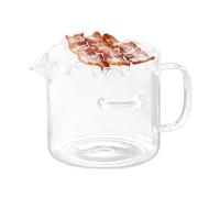 Bacon Cooker, Microwave Glass Cooking Pot, 7 x 5 pollici Crispy Bacon Tray with Lid, Tempered Borosilicate Material, Microonde Bacons Maker with Easy Drain, Kitchen Tool for Breakfast Baking
