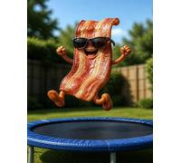 Bacon on Trampoline Fitness Journal - Breakfast League: Workout Log and Training Tracker - Gym Planner and Progress Notebook
