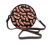 Bacon Pattern A Print Crossbody Borse da donna da viaggio, piccole borse in pelle borse a tracolla per le donne