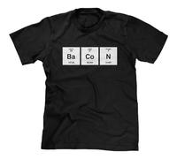 Bacon Periodic Element Tshirt Funny Science Sarcastic Cool Funny Tshirts for Men Black XL