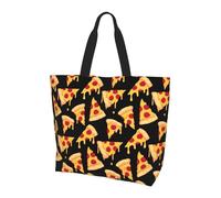 Bacon Pizza Print Borsa Per Il Trasporto Impermeabile Borsa Della Spesa Portatile Borsetta Per Picnic Lavoro Donna