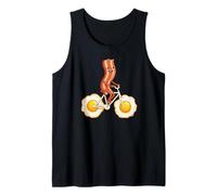Bacon Riding Egg Bicicletta Divertente Colazione Brunch Amanti del Cibo Canotta