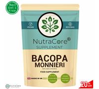 Bacopa Monnieri Capsula, 5000mg- (45% Bacosides) Cervello Salute, 100% Vegani