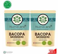 Bacopa Monnieri Capsula, 5000mg- (45% Bacosides) Cervello Salute, 100% Vegani