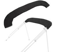 BaCover Bimini Top Boot Cover, Copertura di Ricambio Bimini Top in Tessuto Oxford 600D Impermeabile Antipioggia per Tendalino per Barca,Nero,4BOW 73"~78" W