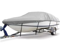 BaCover Copertura per Barca, Telo Copri Barca 210D Oxford Cloth Antipolvere Resistente ai Raggi UV Copribarca per Yacht Motoscafo Barca da Pesca V-Scafo,Grigio,17~19FT: 600x310cm