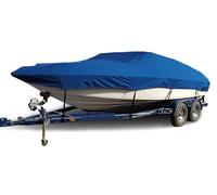 BaCover Coperture Impermeabili per Barche - Copertura per Barca Rimorchiabile 420D Resistente ai Raggi UV per V-Hull, Tri-Hull, Runabout, Fish&Ski, Barca da Pesca PRO-Style,Blu,17~19FT: 600x230cm