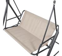 BaCover Coprisedile per Dondolo 2/3 Posti, Telo Ricambio Seduta Dondolo in Tessuto Oxford 600D, Copertura Impermeabile e Resistente UV per Altalena da Giardino Esterno,Beige,158x(52+52) cm