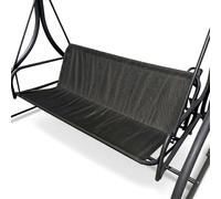 BaCover Coprisedile per Dondolo 2/3 Posti, Telo Ricambio Seduta Dondolo in Tessuto Oxford 600D, Copertura Impermeabile e Resistente UV per Altalena da Giardino Esterno,Nero,160x58x58cm