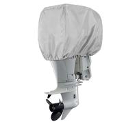 BaCover Telo Copri per Motore Fuoribordo Universale 600D Impermeabile Coperchio Motore Barca Copertura per Motore Fuoribordo,Grigio,100~150HP(74x45x58cm)