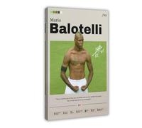 bacrhjlb Poster su tela, motivo: Mario Balotelli, decorazione per camera da letto, ufficio, camera da letto, regalo, 30 x 45 cm