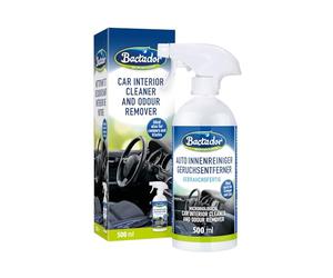 Bactador detergente e rimuovi odori per auto 500 ml - Detergente microbiologico per interni e rimuovi odori per auto - Affidabile per gli odori di animali domestici
