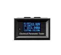 BACYDLPL Misuratore Multifunzione 7 in 1 33 V 3 A, misuratore di Tensione, Corrente, Tempo, Temperatura, capacità, voltmetro Elettrico, amperometro(33-3A Blue Font)