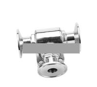 BACYDLPL Valvola a Sfera a Tre Vie con Morsetto in Acciaio Inossidabile 304 da 3/4" con Base attuatore