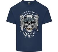 Bad 2 The Bone Biker Skull Angel Maglietta Per Bambini Ragazzi E Ragazze