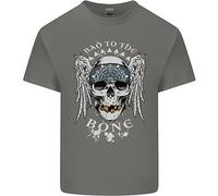Bad 2 The Bone Biker Skull Angel Maglietta Per Bambini Ragazzi E Ragazze
