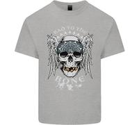 Bad 2 The Bone Biker Skull Angel Maglietta Per Bambini Ragazzi E Ragazze