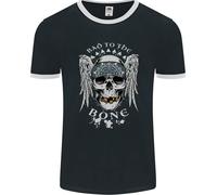 Bad 2 The Bone Biker Teschio Angel Moto Uomo Ringer Fotl