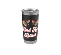 Bad Assed Donne Regali Cattivo Culo Cagna Retro Impressionante Badass Tee Bicchiere termico in acciaio inox doppia parete