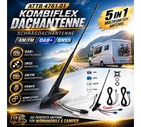 ATTB 4761.01 Kombiflex antenna da tetto inclinata AM/FM DAB+ per furgoni, camper