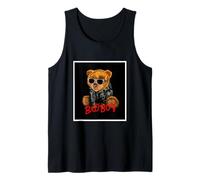 Bad Boy Funny Teddy Bear Illustration Graphic Design Style Canotta