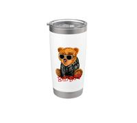 Bad Boy Tee Shirt, Funny Teddy Bear Graphic Design Style Fun Bicchiere termico in acciaio inox doppia parete