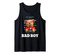Bad Boy Tee Shirt, Funny Teddy Bear Graphic Design Style Fun Canotta