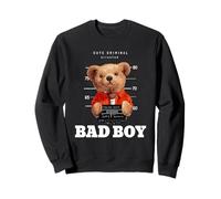 Bad Boy Tee Shirt, Funny Teddy Bear Graphic Design Style Fun Felpa