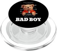 Bad Boy Tee Shirt, Funny Teddy Bear Graphic Design Style Fun PopSockets PopGrip per MagSafe