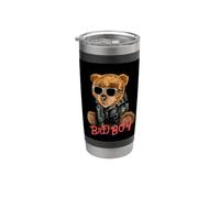 Bad Boy Tee Shirts, Funny Teddy Bear Graphic Design Style Bicchiere termico in acciaio inox doppia parete