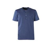 bad boys Maglia da uomo in cotone a maniche corte con taschino - blu