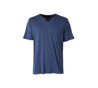 bad boys T-shirt da uomo in cotone con scollo V e taschino - blu