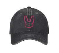 Bad Bunny Uomo Donna Berretto da Baseball Un Verano sin Ti Distressed Denim Cappelli Lavati Vintage Allenamenti All'aperto Copricapo vestibilità Regolabile
