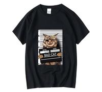 Bad Cat Fun T-Shirt Black 3XL
