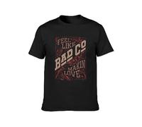Bad Company Feel Like Makin Love Straight Shooter Album Rock Band T-Shirt Mens Black Tees Unisex Shirt M
