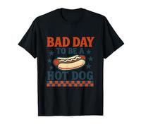 Bad Day To Be A Hot Dog Funny BBQ Grilling 4th Of July Maglietta