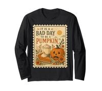 Bad Day to Be a Pumpkin Funny Fall Maglia a Manica