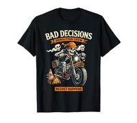 Bad Decisions Demolition Crew Rimpianto accade Skeleton Biker Maglietta