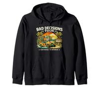 Bad Decisions Tour: Skeleton Beach Vacation, Divertente Umorismo Oscuro Felpa con Cappuccio