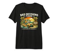 Bad Decisions Tour: Skeleton Beach Vacation, Divertente Umorismo Oscuro Maglietta Premium
