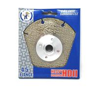 Bad Dog Utensili 4,5" flangia Handi Disk Deux (HDII) Mola diamantata per * Flush* rettifica, levigatura e taglio. Utilizzare su ferro, acciaio, ottone, piastrelle, pietra, mattoni e plastica.
