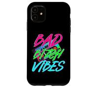 Bad Girl Vibes Retro Gen Z Y2K Vaporwave Trendy Colorato anni '80 Custodia per iPhone 11