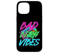 Bad Girl Vibes Retro Gen Z Y2K Vaporwave Trendy Colorato anni '80 Custodia per iPhone 15