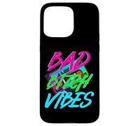 Bad Girl Vibes Retro Gen Z Y2K Vaporwave Trendy Colorato anni '80 Custodia per iPhone 15 Pro Max
