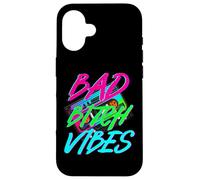 Bad Girl Vibes Retro Gen Z Y2K Vaporwave Trendy Colorato anni '80 Custodia per iPhone 16