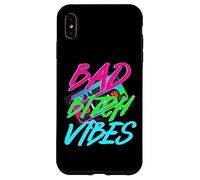 Bad Girl Vibes Retro Gen Z Y2K Vaporwave Trendy Colorato anni '80 Custodia per iPhone XS Max