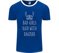 Bad Girls Raid Con Ragnar Vikings Valhalla Uomo Ringer T-Shirt FotL